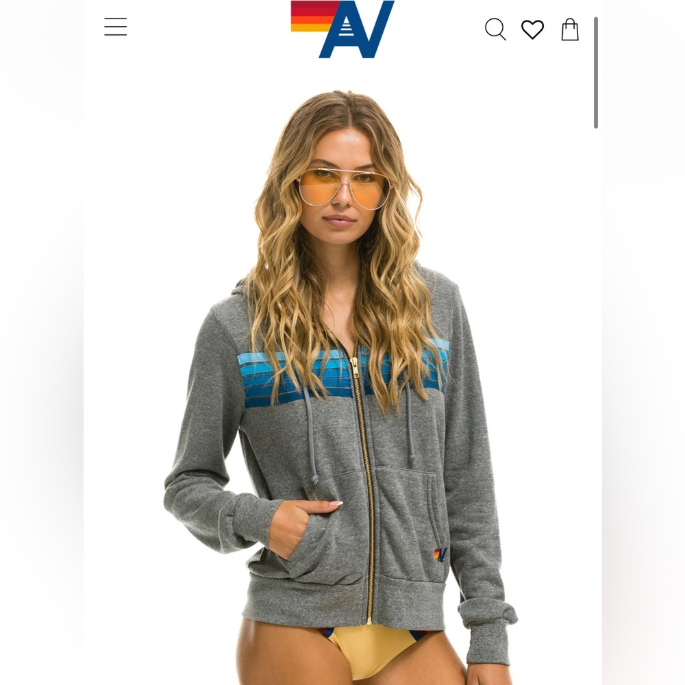 Aviator nation five stripe hoodie